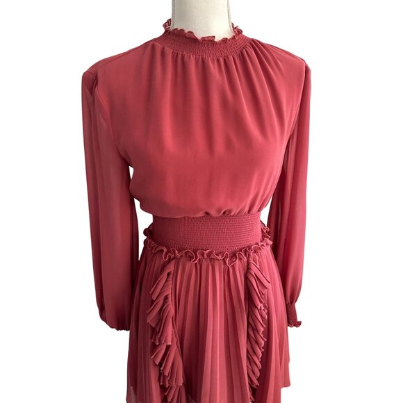 KEEPSAKE Rose Dropwaist Smocked Ruffle Mini Dress Size XS - Picture 3 of 11